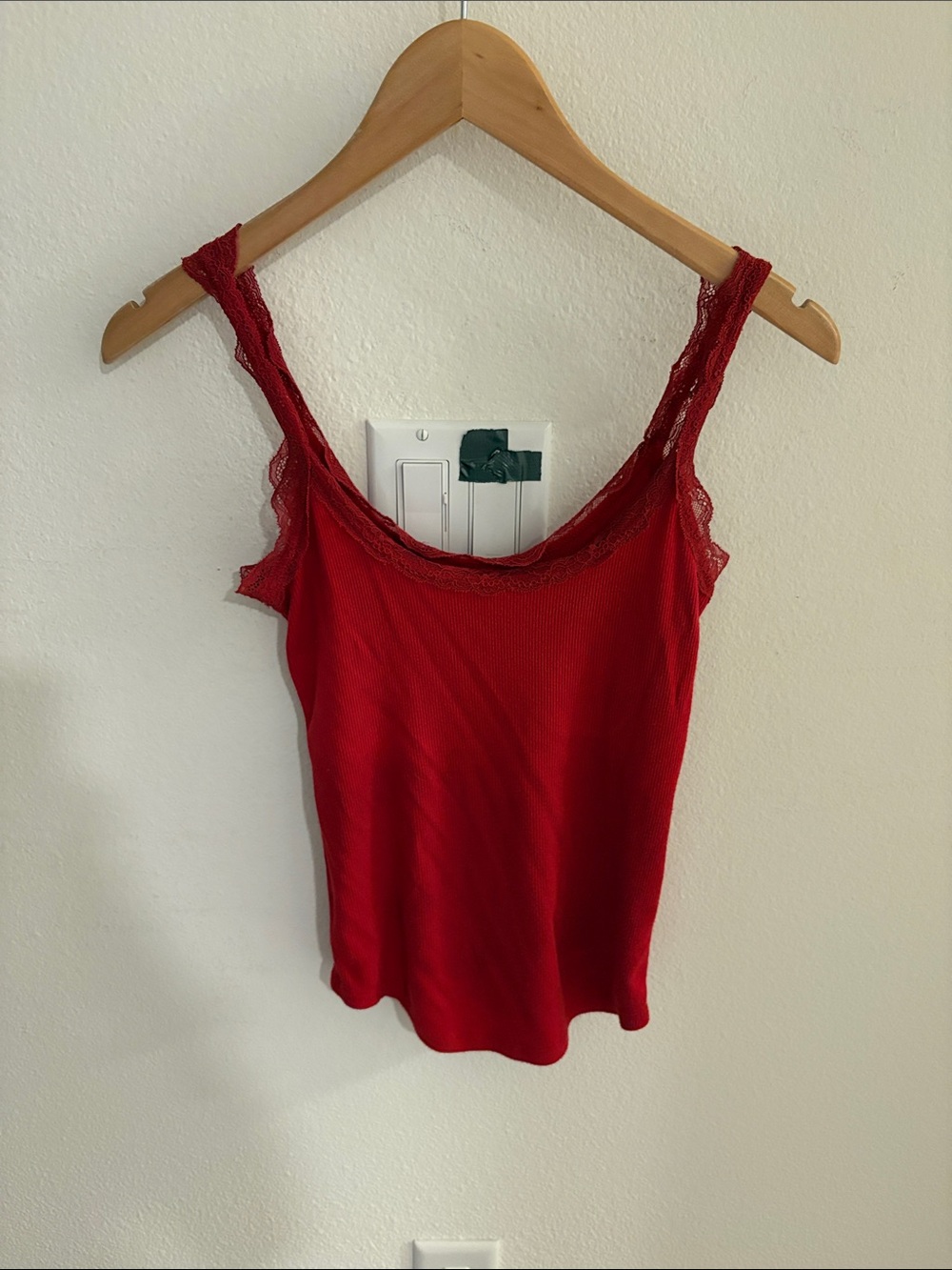 GAP Red Lace-Trim Camisole